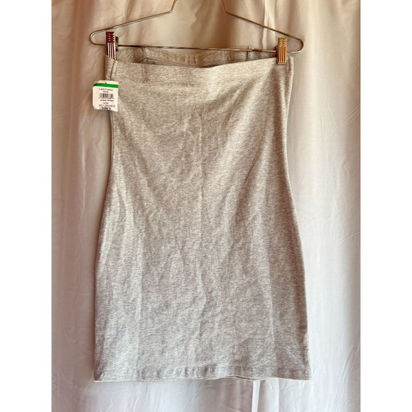 Nordstrom BP Strapless Mini Tube Dress Bodycon Heather Gray Cotton Stretch Small - Picture 3 of 14